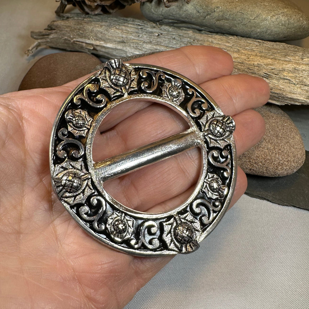 Scottish Thistle Scarf Ring
