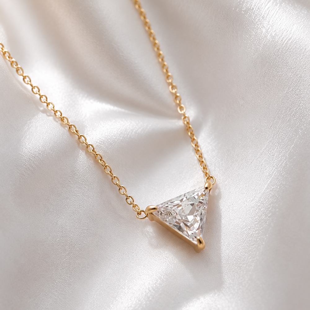 TRIANGULAR CRYSTAL NECKLACE
