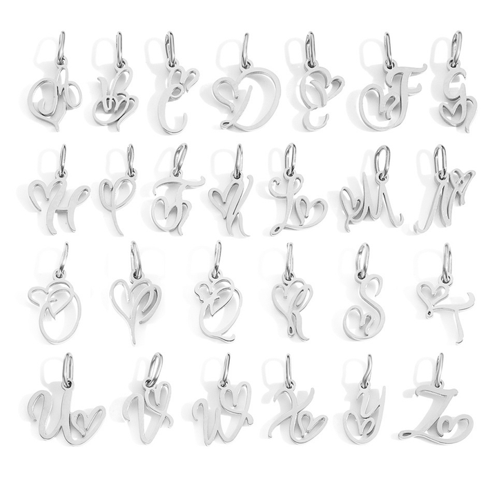 Dainty Heart Letter Initial Necklace