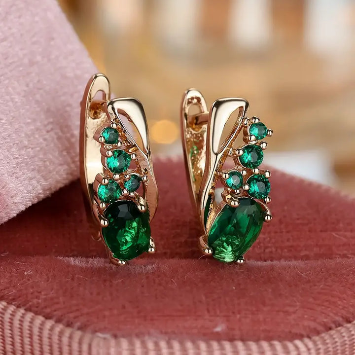 Agathe | Earrings | Emerald