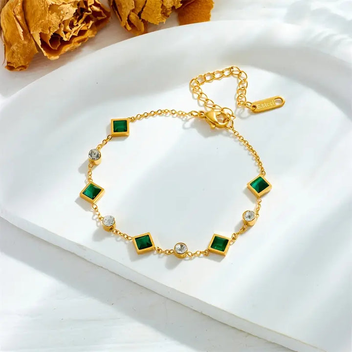 Alwine | Bracelet | Emerald