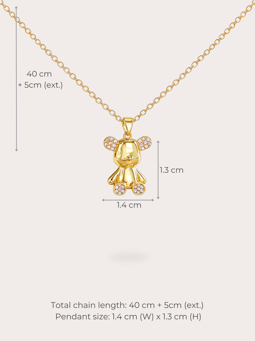 Riko Teddy Necklace