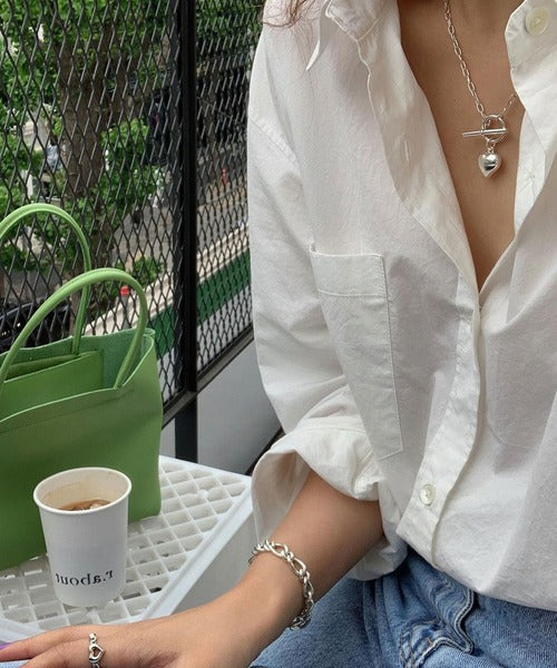 Sterling Silver Bubble Heart Necklace