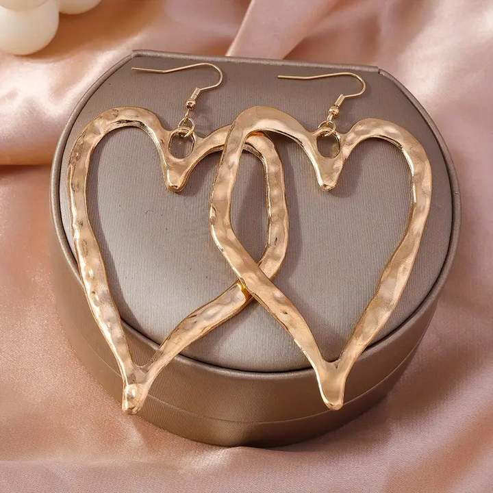 Hollow Heart Shaped Earrings