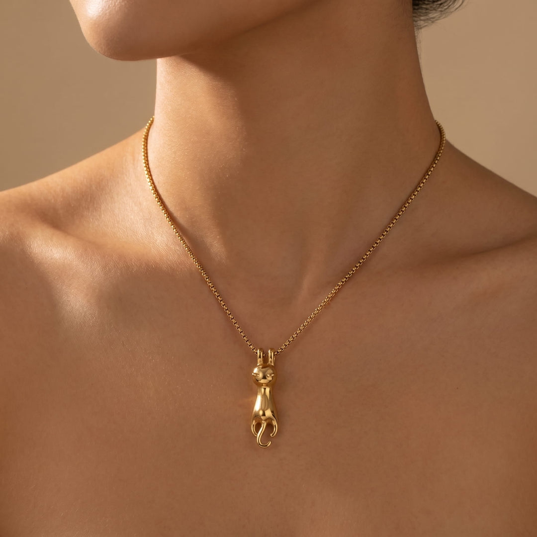 Hanging Cat Necklace