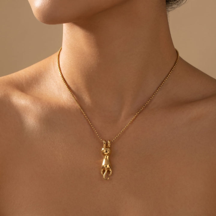 Hanging Cat Necklace