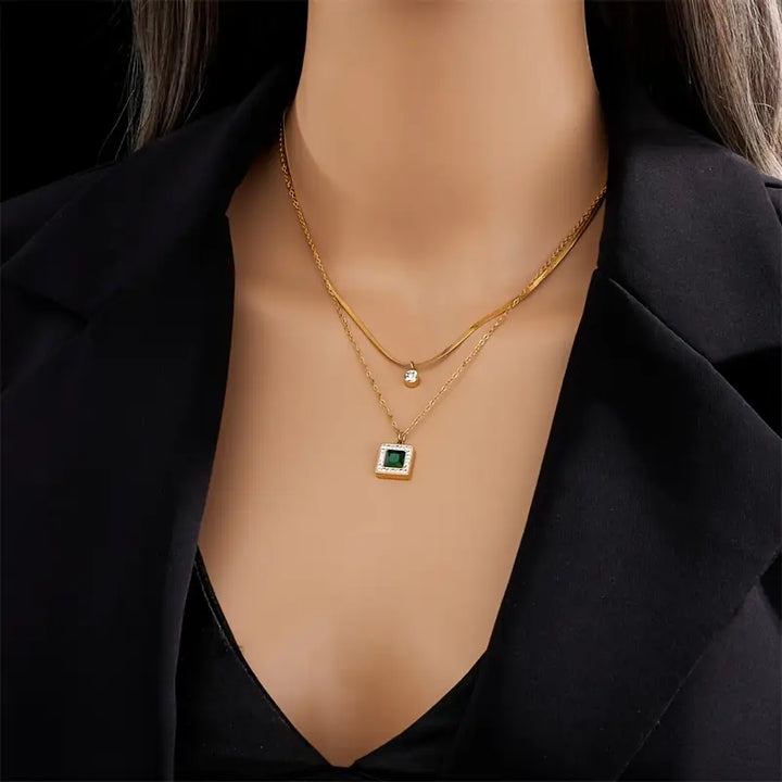 Cäcilie | Necklace | Emerald