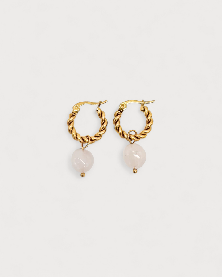 Louane - Earrings - Natural Stone - Stainless Steel