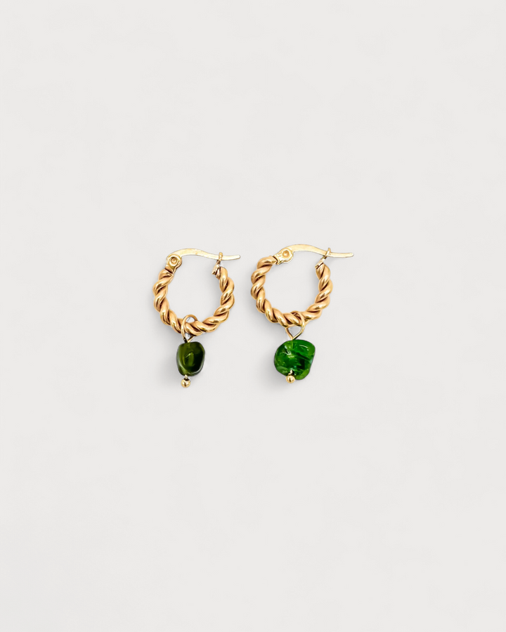 Louane - Earrings - Natural Stone - Stainless Steel