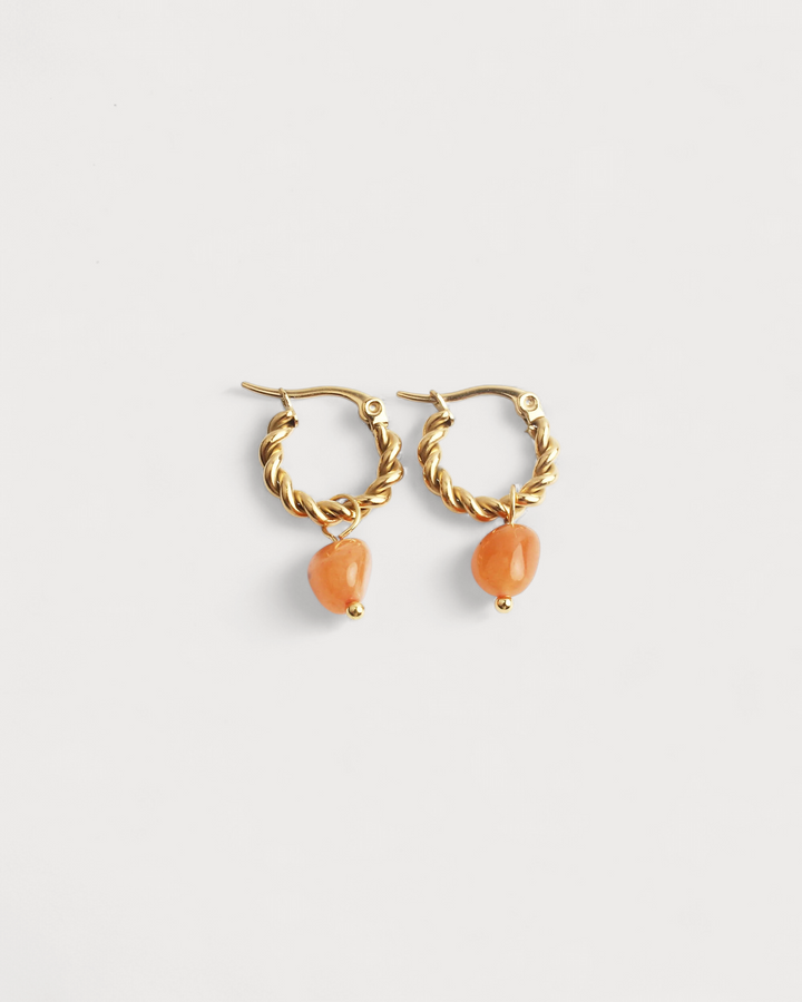 Louane - Earrings - Natural Stone - Stainless Steel