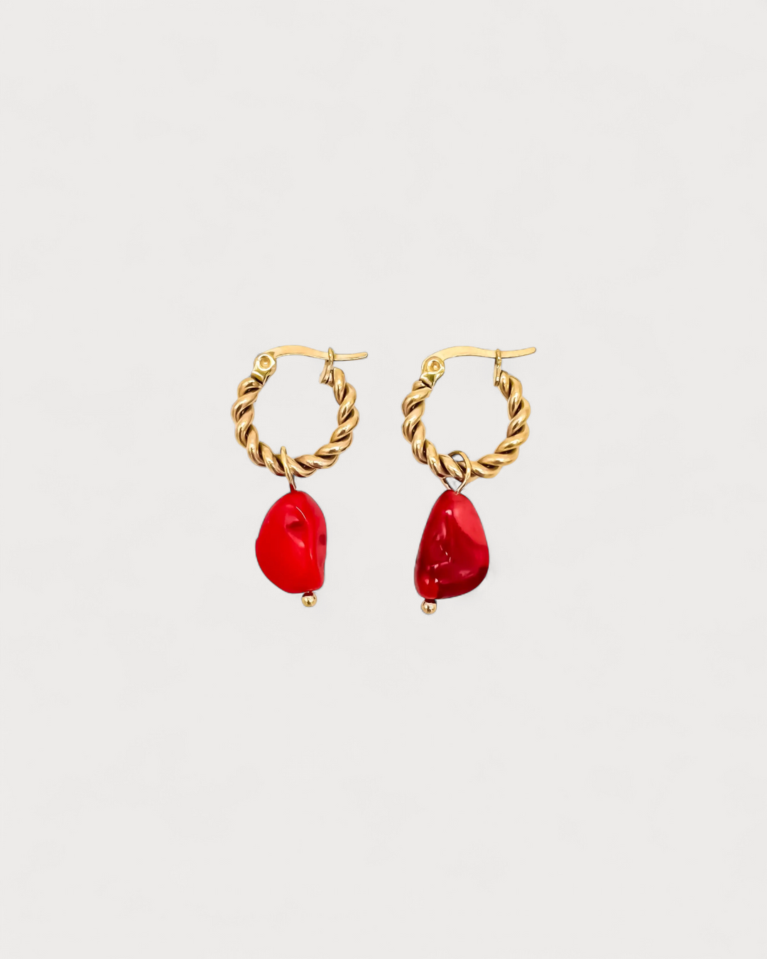 Louane - Earrings - Natural Stone - Stainless Steel