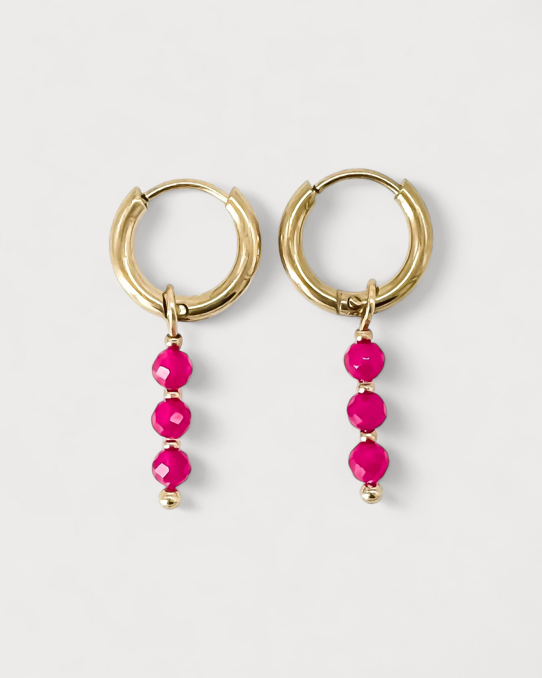 Mon Cheri - Earrings - Natural Stone - Stainless Steel