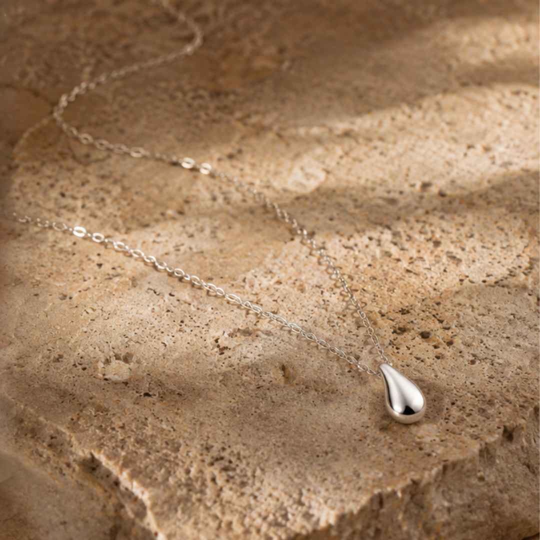 Mini Drop Necklace - Silver