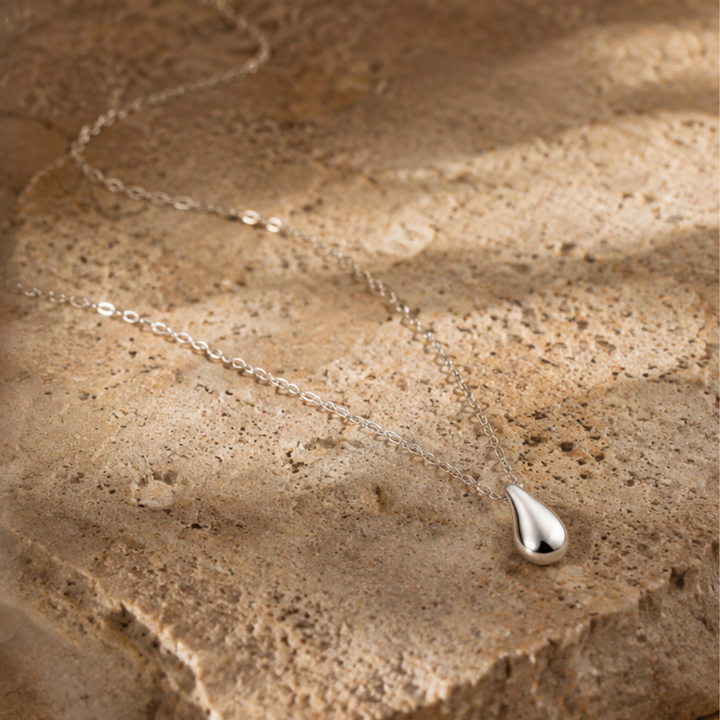 Mini Drop Necklace - Silver