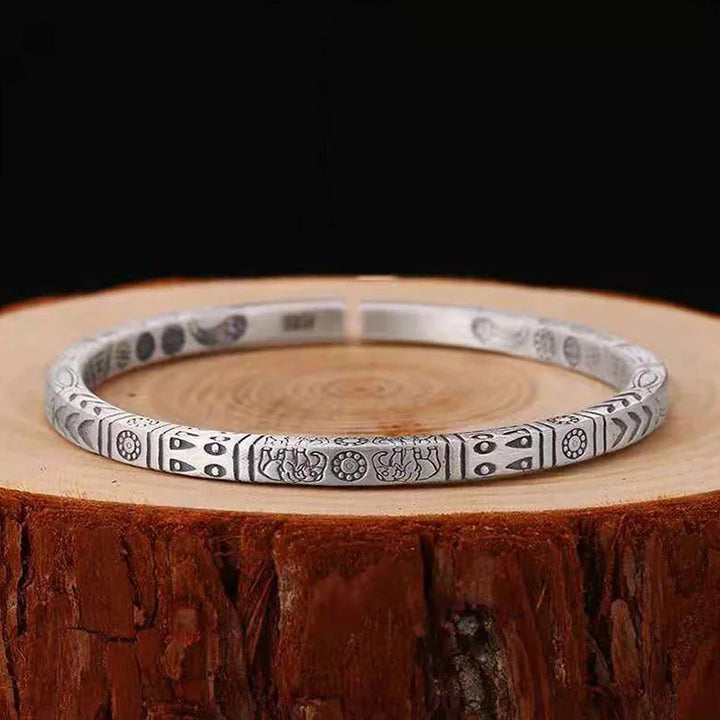 Silver Bracelet Vintage Solid Couple Hand Chain