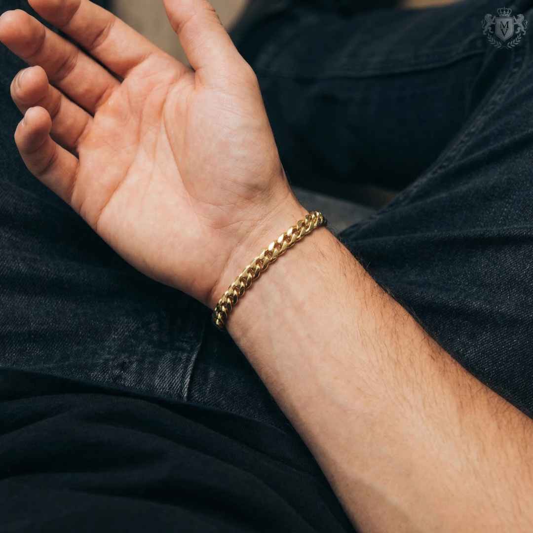 Cuban Bracelet (Gold) 8mm