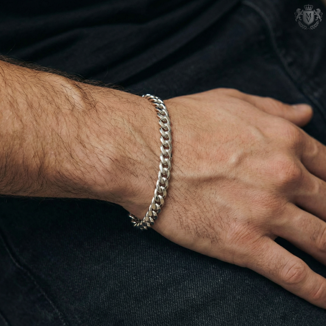 Cuban Bracelet (Silver) 8mm
