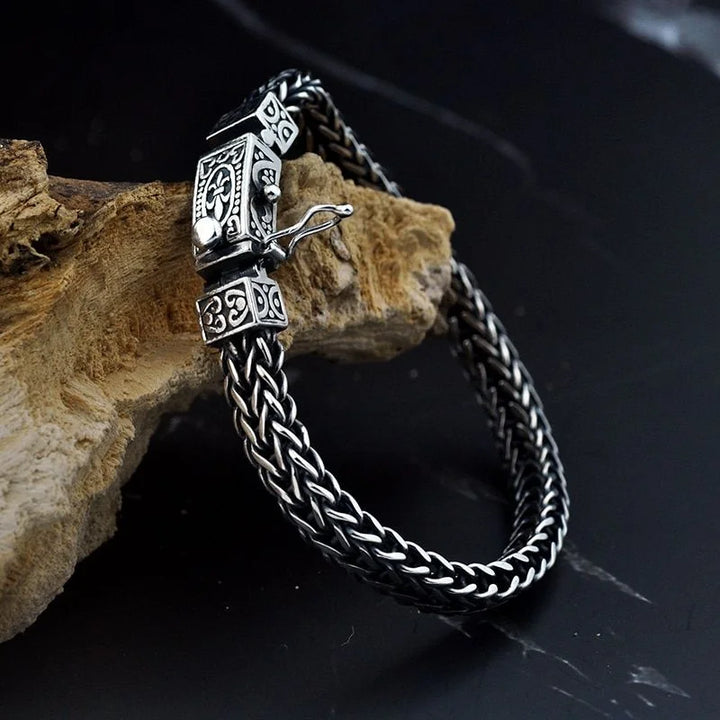 Silver men's vintage personality bracelet