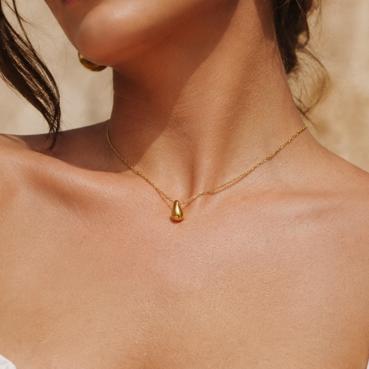 Mini Drop Necklace Gold