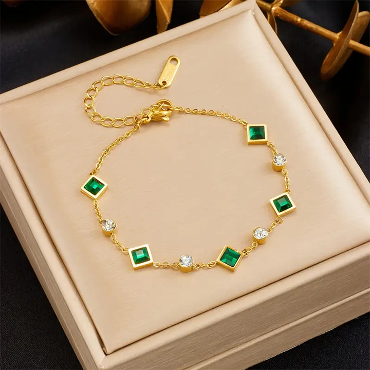 Alwine | Bracelet | Emerald