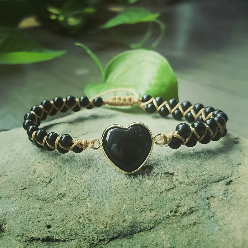 Boho-Chic Adjustable Heart Chakra Bracelet