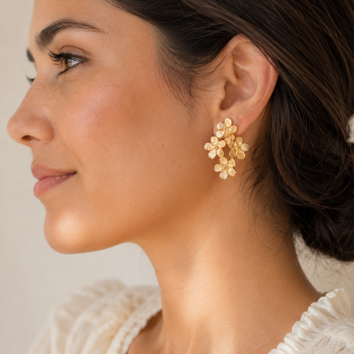 FORGET-ME-NOT FLORAL STUDS (PAIR)