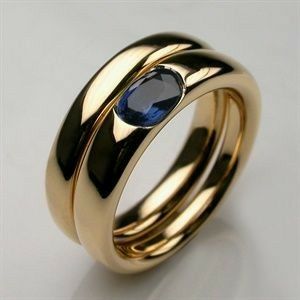Women's Ring Set with an Oval Gemstone - Ilaria