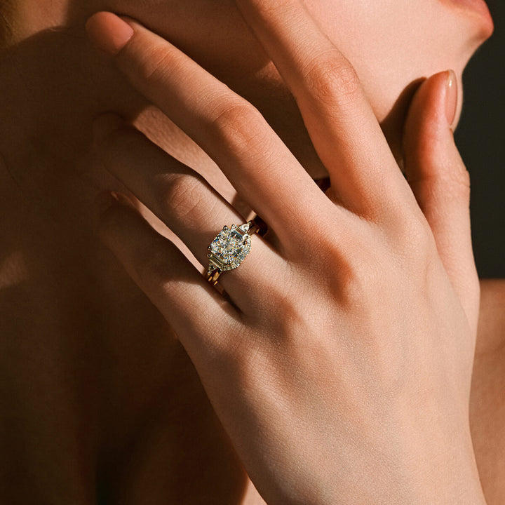 Crushed Ice Square Ring