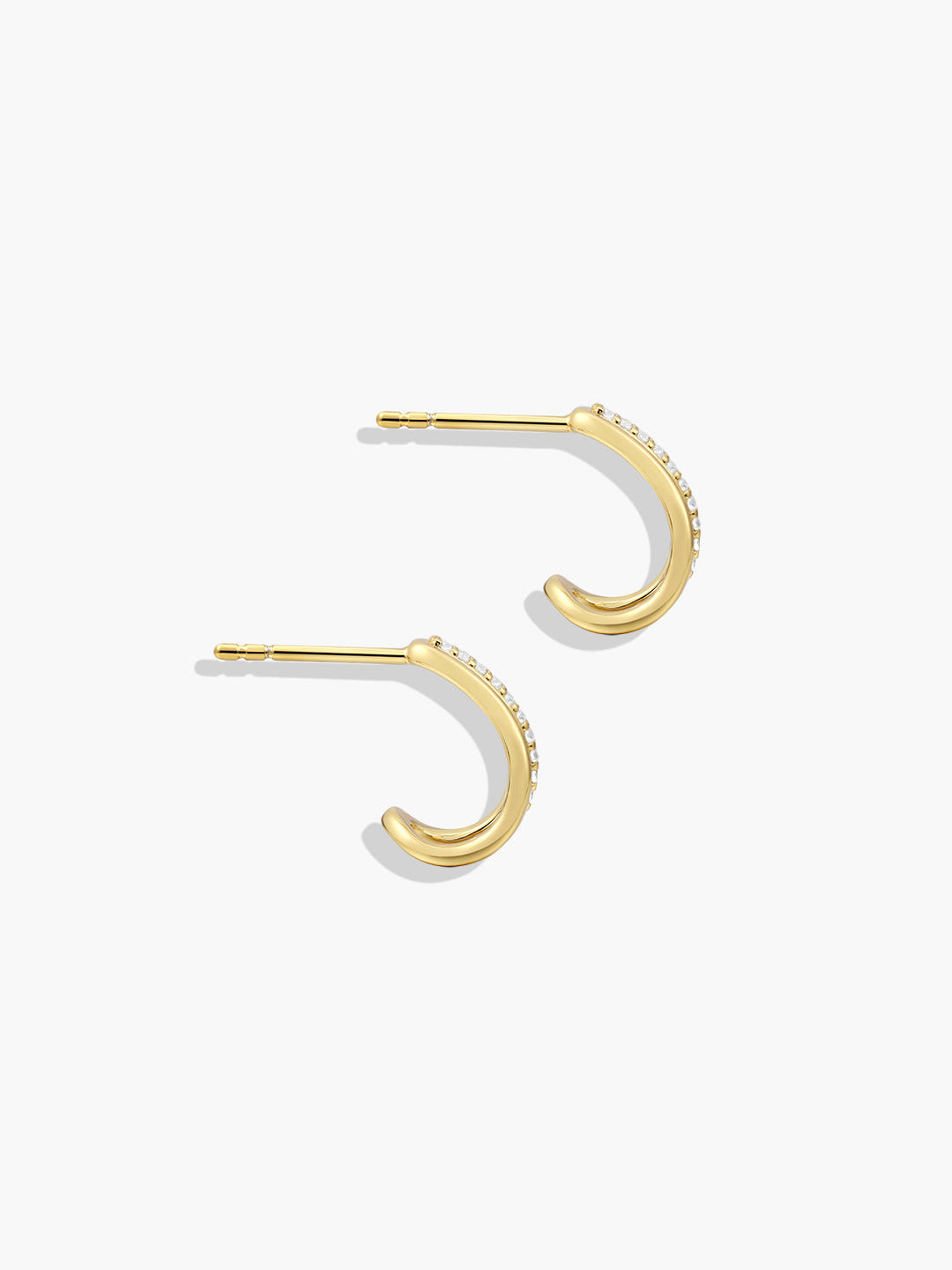 Half Pave Double Tube Huggies