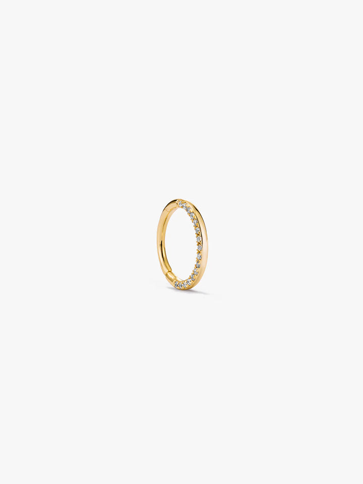 Single Cartilage Mini Pave Huggie