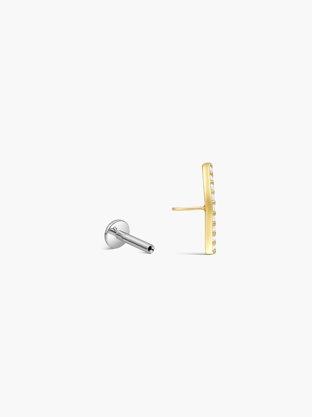 Sapphire Curved Flat Back Studs