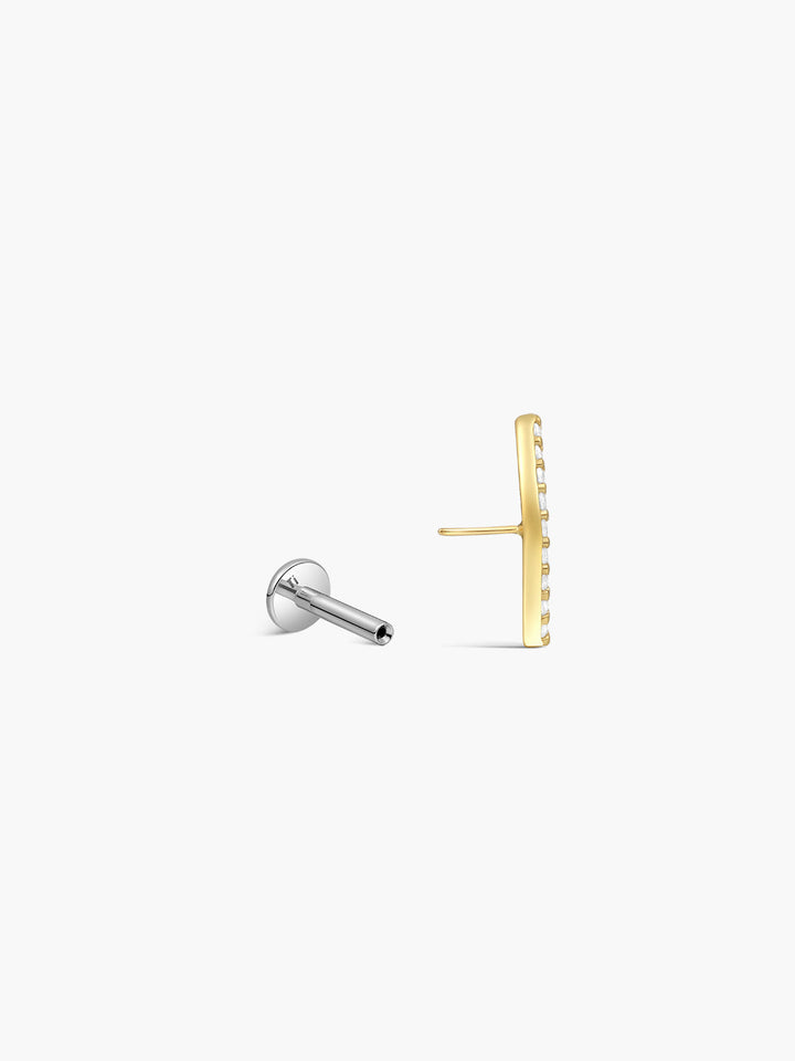 Sapphire Curved Flat Back Studs