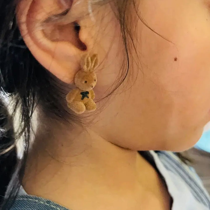 CUTE ANIMAL PLUSH EARRINGS (PAIR)