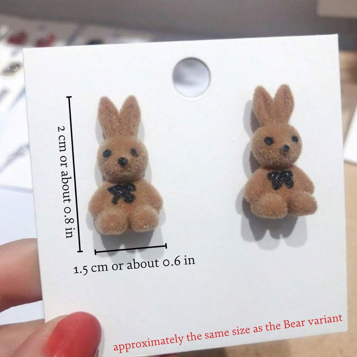 CUTE ANIMAL PLUSH EARRINGS (PAIR)