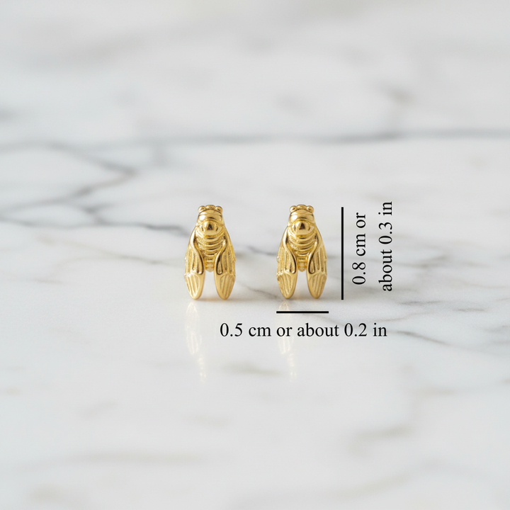 TINY CICADA STUDS (PAIR)