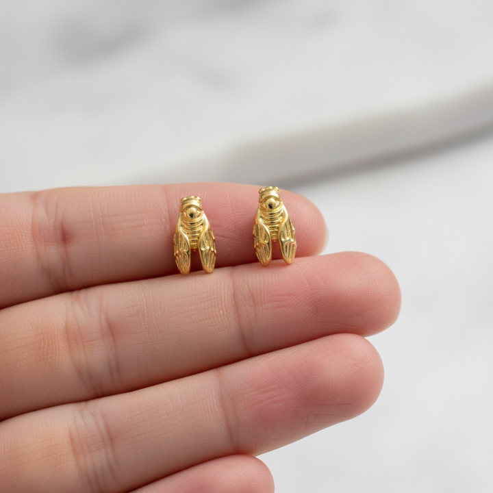 TINY CICADA STUDS (PAIR)