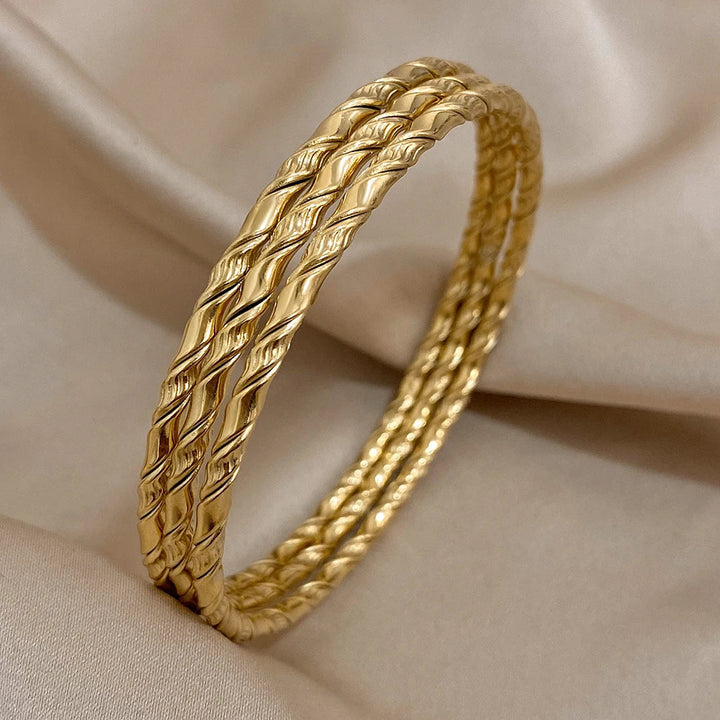 3PC Twisted Bangles