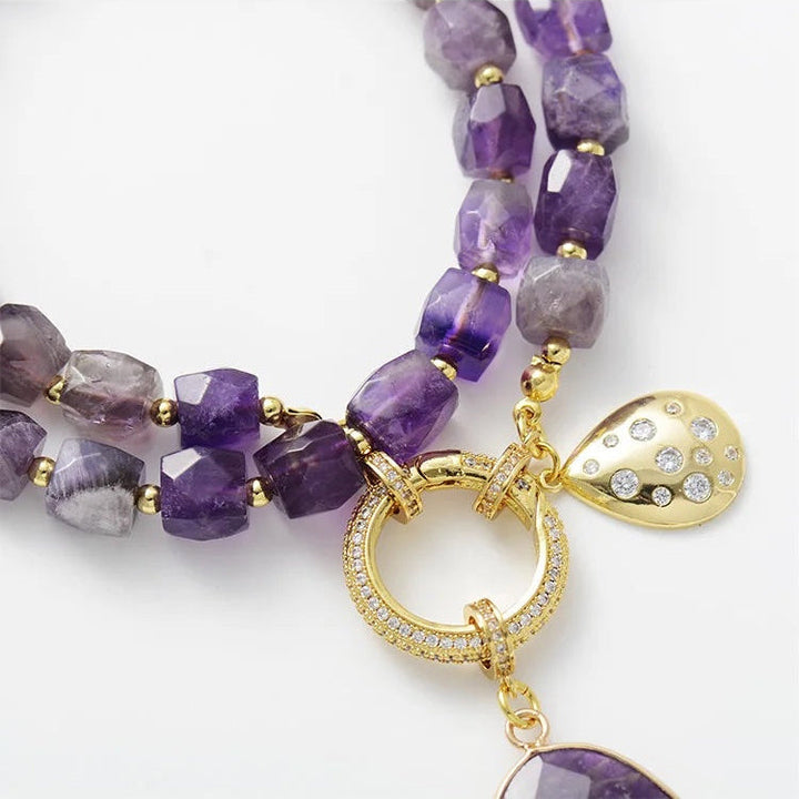 Amethyst Pavé Statement Necklace