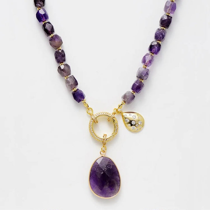 Amethyst Pavé Statement Necklace