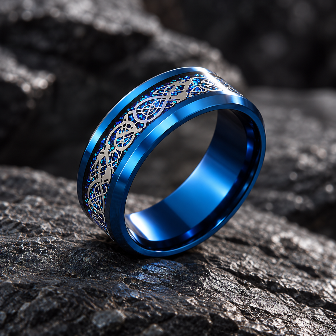 Azure Celtic Valor Ring