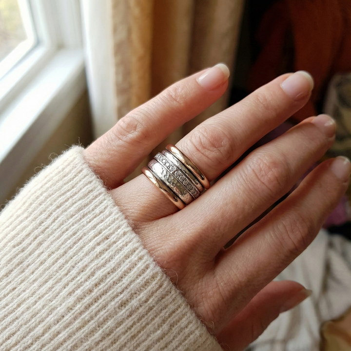 Thick gold vintage-style ring