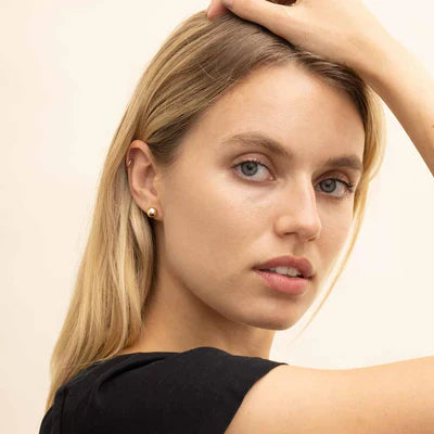 Ball | Gold Stud Earrings