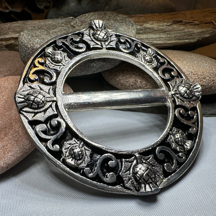 Scottish Thistle Scarf Ring