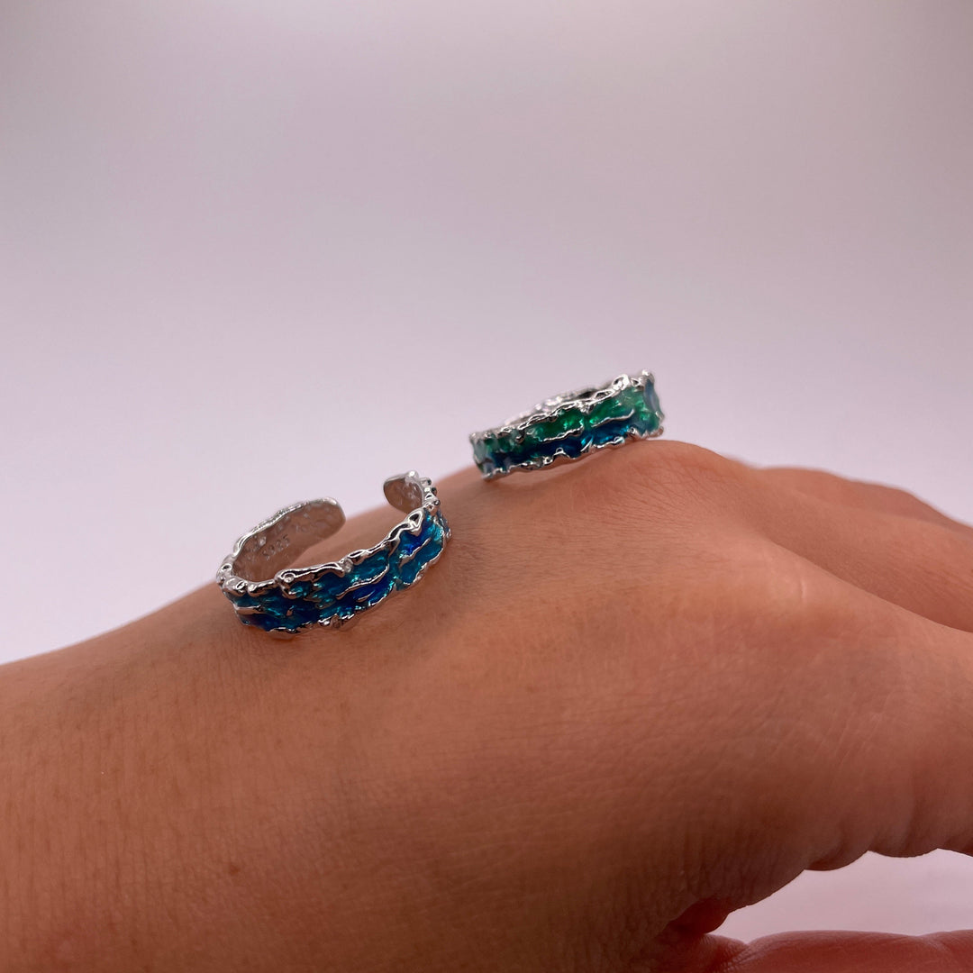 Ocean Edge Wave 925 Sterling Silver Ring