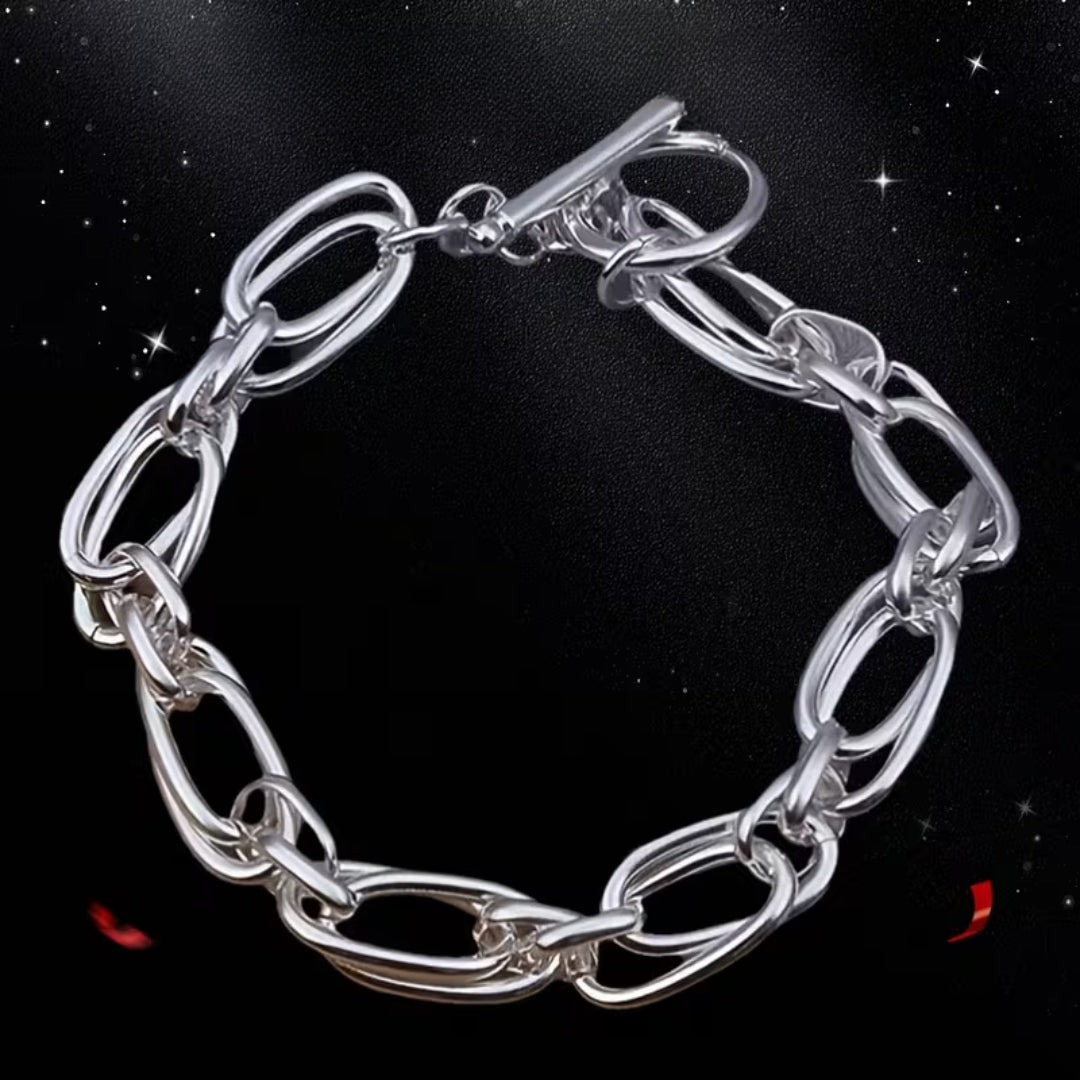 Clip Chain Silver Bracelet