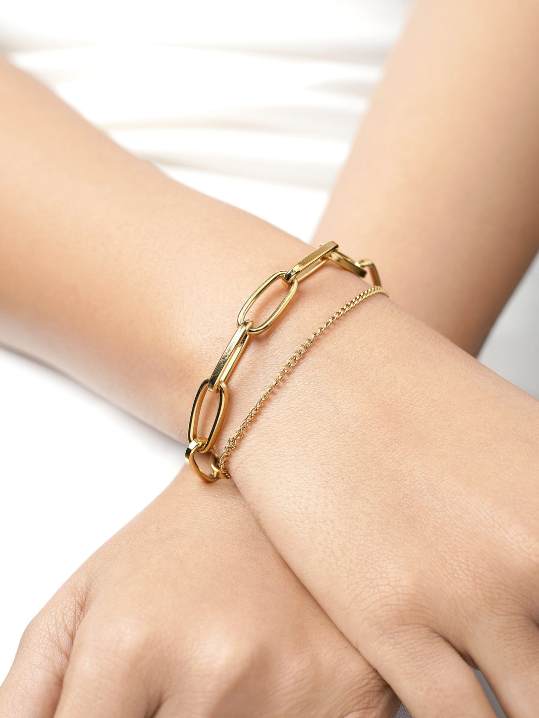 Carta Link 18K Gold Plated Bracelet