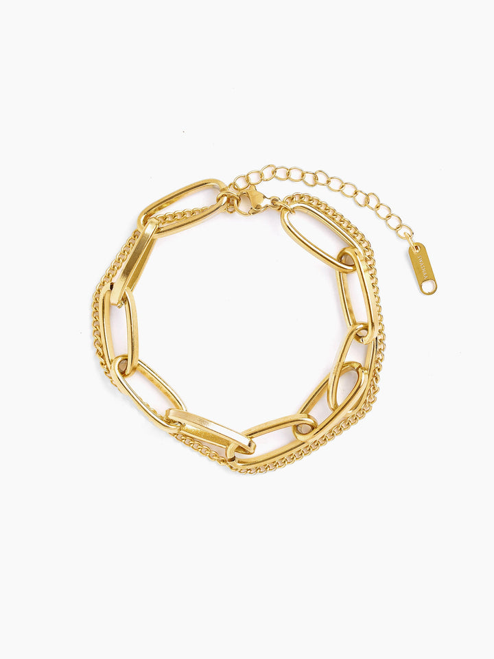 Carta Link 18K Gold Plated Bracelet