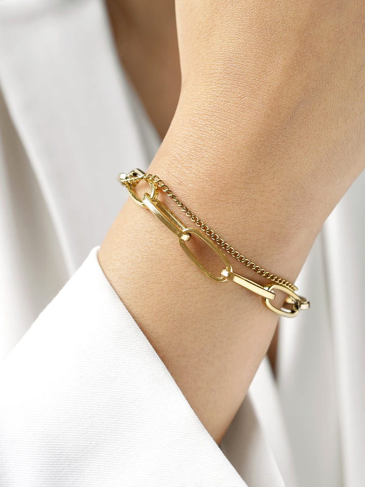 Carta Link 18K Gold Plated Bracelet