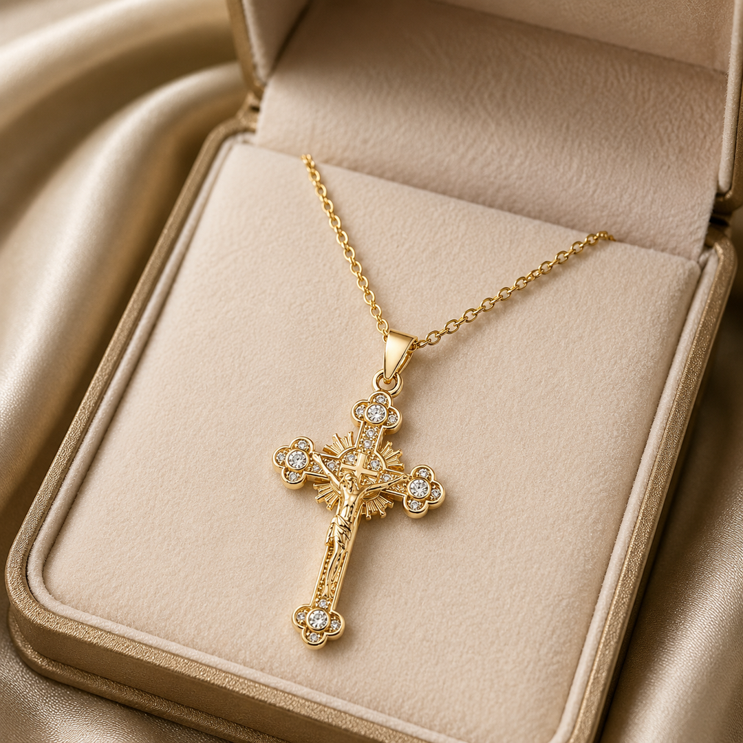Radiant Cross Necklace