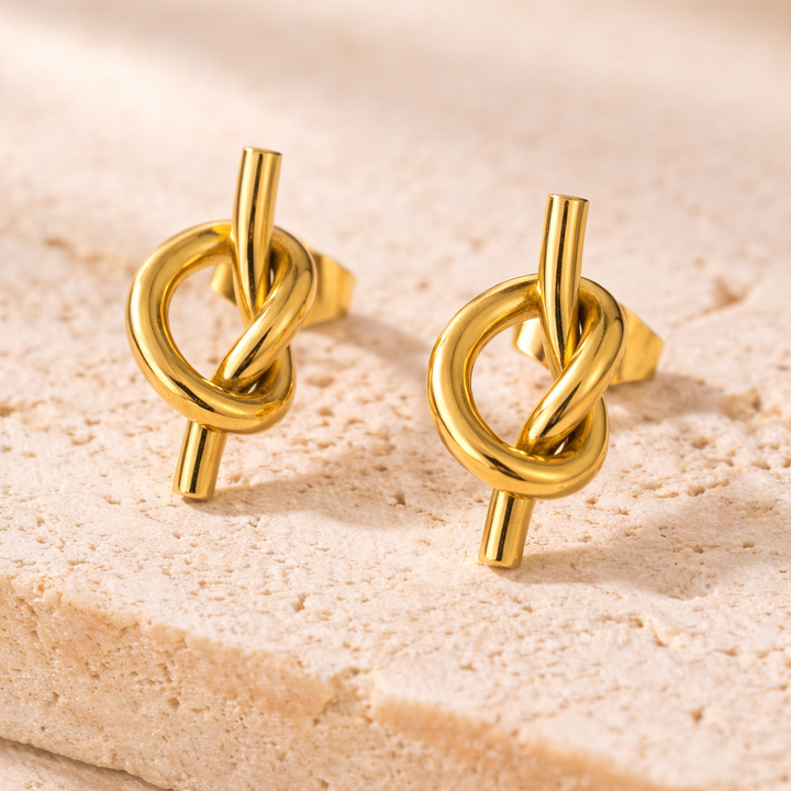 Minimal Knot Earrings — Everyday Statement Studs